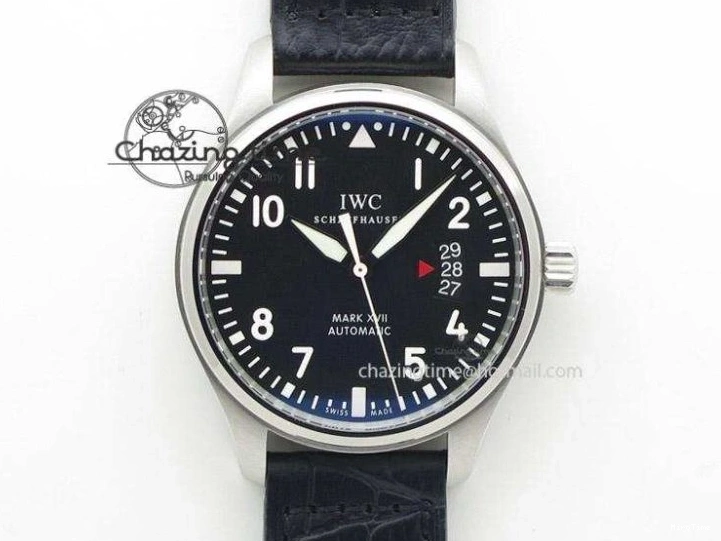 MIROTIME 0420 Fashionable Portofino Automatic SS TWF 1:1 Best Edition Silver Dial SS Markers on Black Leather Strap A 7200